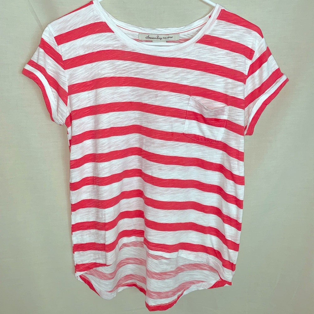 Striped T-shirt Red and white
